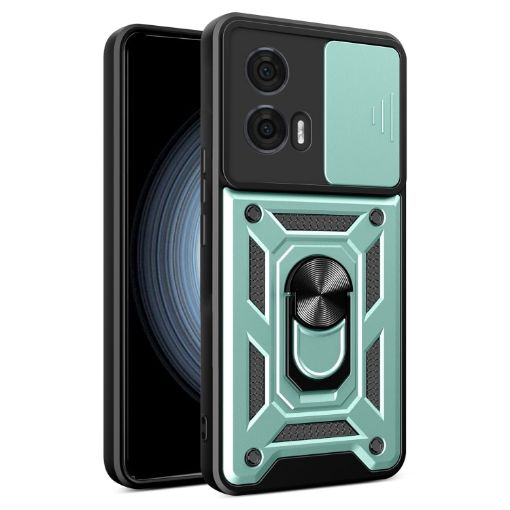 Motorola Edge 50 Fusion Case Mint Green TPU+PC Sliding Camera Cover - 1