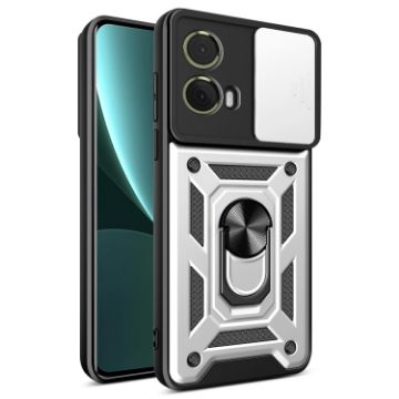 Motorola Moto G85/S50 Neo Silver TPU+PC Case with Sliding Camera Cover - 1