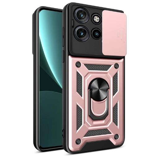 Motorola Edge 50 Neo Phone Case Rose Gold - Sliding Camera Cover TPU+PC - 1
