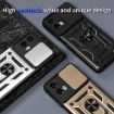 Moto G 5G 2024 Blue Case with Sliding Camera Cover TPU+PC - 4