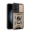 Realme C53/Narzo N53 4G Gold TPU Hybrid PC Case with Sliding Camera Cover - 1