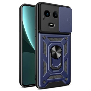 Realme Narzo 60x 5G Blue TPU Hybrid PC Case with Sliding Camera Cover - 1