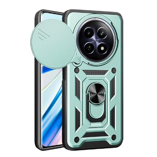 Realme 12 5G Global Phone Case Mint Green Sliding Camera Cover TPU PC - 1