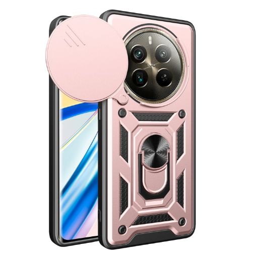 Realme 12 Pro/12 Pro+ 5G Rose Gold Sliding Camera Cover TPU Phone Case - 1