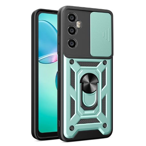 Realme C65 4G Mint Green TPU Hybrid PC Case with Sliding Camera Cover - 1