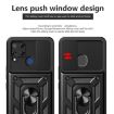 Realme C25/C15 Red Sliding Camera Cover TPU Hybrid PC Phone Case - 4