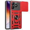 Realme C61/C63 Red TPU Hybrid PC Case with Sliding Camera Cover - 1