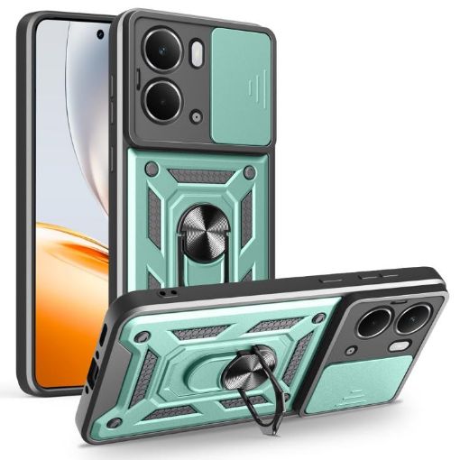 Realme Neo7x/P3 5G Mint Green TPU Hybrid PC Case with Camera Cover - 1