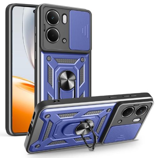 Realme Neo7x/P3 5G Blue TPU Hybrid PC Case with Sliding Camera Cover - 1