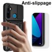 Realme 5 Black TPU Hybrid PC Case with Sliding Camera Cover - 5