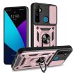 Realme 5 Rose Gold Sliding Camera Cover TPU Hybrid PC Phone Case - 1