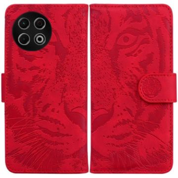 Tecno Spark 30 Pro Red Tiger Embossing Flip Leather Phone Case - 1