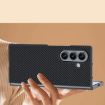Samsung Galaxy Z Fold7 Ultra-thin Gold Carbon Fiber Texture Phone Case - 2