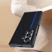 Samsung Galaxy Z Fold7 Ultra-thin Carbon Fiber Texture Case (Black Red) - 5