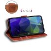 Infinix Hot 50 Pro 4G Brown Leather Flip Phone Case - Skin Feel - 5