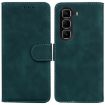 Infinix Hot 50 Pro+ 4G Green Leather Flip Case - Skin Feel Pure Color - 1