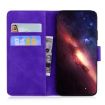 Tecno Camon 40 Purple Leather Flip Case - Skin Feel Pure Color Cover - 4