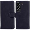 Tecno Camon 40 Black Leather Flip Case - Skin Feel Pure Color - 1