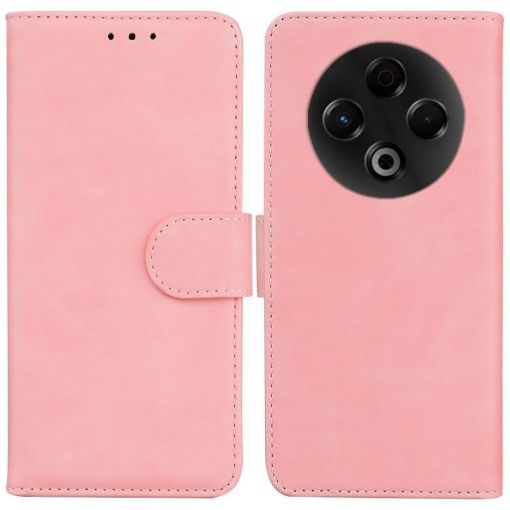 Tecno Spark 30 4G Pink Leather Flip Case - Skin Feel Pure Color - 1