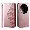 Xiaomi 14 Ultra Rose Gold Magnetic Leather Phone Case - Calf Texture - 1