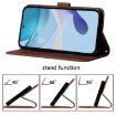 Infinix GT 30 Pro Brown 3D Embossed Flip Leather Crossbody Case - 5