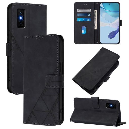 Infinix GT 30 Pro Black 3D Embossed Flip Leather Crossbody Case - 1