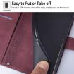 Infinix GT 30 Pro Wine Red 3D Embossed Flip Leather Crossbody Case - 6