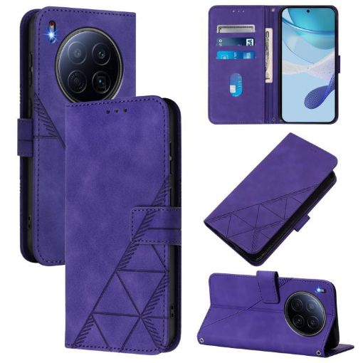 Tecno Camon 40 Premier Purple 3D Embossed Flip Leather Phone Case - 1