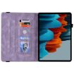 Samsung Galaxy Tab S9+ Purple Butterfly Flower Embossed Leather Case - 3