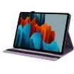Samsung Galaxy Tab S9+ Purple Butterfly Flower Embossed Leather Case - 4