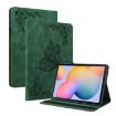 Samsung Galaxy Tab S5e T720/T725 Green Butterfly Flower Leather Case - 1