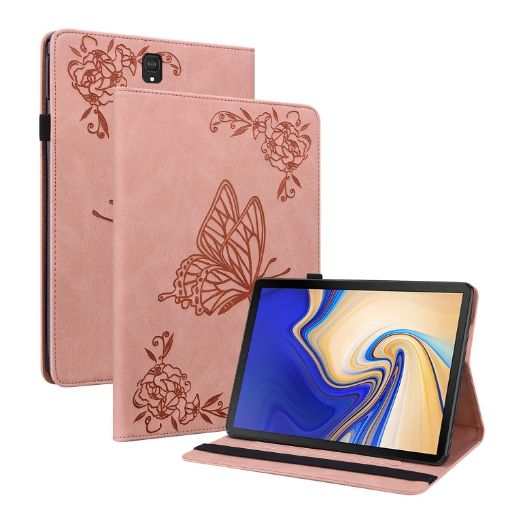 Samsung Galaxy Tab S4 10.5 SM-T830 Rose Gold Butterfly Leather Case - 1