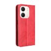 OPPO A5x 4G/5G Global Red Leather Phone Case with Magnetic Buckle - 3