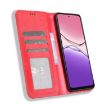 OPPO A5x 4G/5G Global Red Leather Phone Case with Magnetic Buckle - 4
