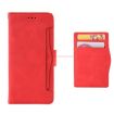 OPPO A5x 4G/5G Leather Phone Case Red - Card Slots, Calf Texture - 4
