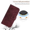 OPPO A5 5G Sun Flower Embossed Flip Leather Case with Lanyard Red - 5