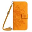 OPPO A5 5G Sun Flower Embossed Flip Leather Case with Lanyard Yellow - 2