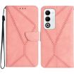 OPPO A5 5G Pink Embossed Leather Phone Case - Global Stitching - 1