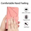 OPPO A5 5G Pink Embossed Leather Phone Case - Global Stitching - 6