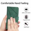 OPPO A5 5G Green Embossed Leather Phone Case - Global Stitching - 6