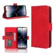 Ulefone Note 16 Pro Red Leather Phone Case with Card Slots - 1