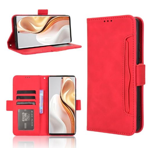 Ulefone Note 17 Pro Red Leather Phone Case with Card Slots - 1