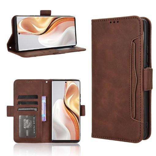 Ulefone Note 17 Pro Leather Phone Case Brown - Card Slots, Calf Texture - 1