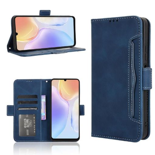 Ulefone Note 20 Pro Blue Leather Phone Case with Card Slots - 1