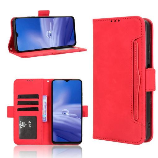Ulefone Note 19 Red Leather Phone Case with Card Slots - 1