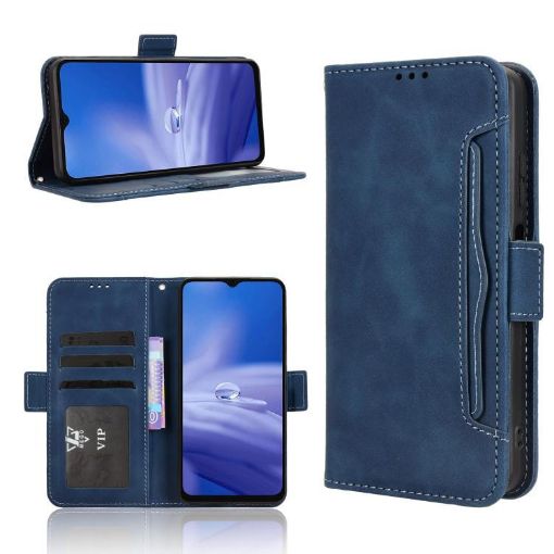Ulefone Note 19 Blue Leather Phone Case with Card Slots - 1