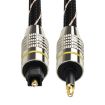 1m EMK OD6.0mm Square to Round Port Set-top Box Optical Audio Cable - 2