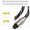 1m EMK OD6.0mm Square to Round Port Set-top Box Optical Audio Cable - 6