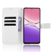 OPPO A5x 4G/5G Global Diamond Texture Leather Case - White - 4