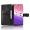 OPPO A5x 4G/5G Global Leather Phone Case - Black Diamond Texture - 4
